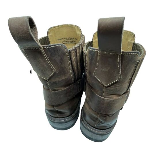 Vintage GBX Mens Dorado Brown Leather Round Toe Ankle Biker Boots Size 10.5 D main image 9